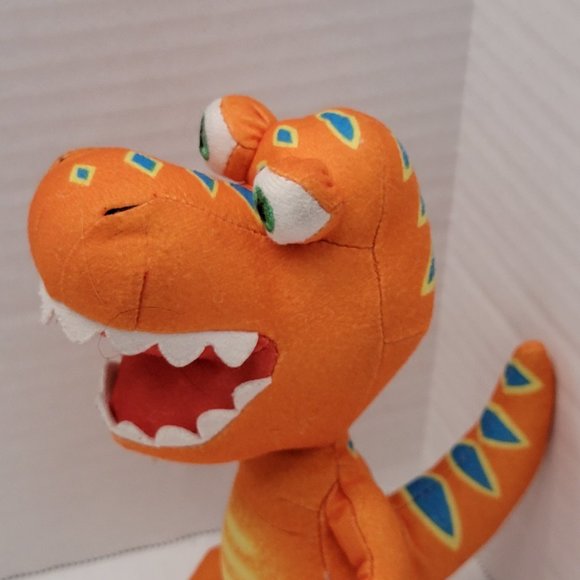 Jim Henson Orange Plush Dinosaur Train Buddy T Rex Toy 8" - Picture 10 of 13